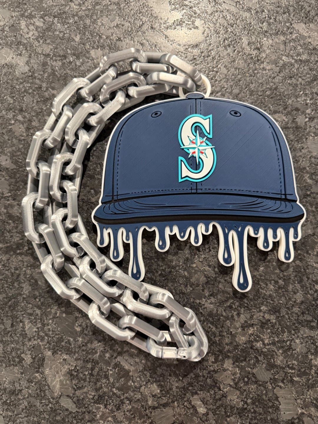 Seattle Mariners Drip Baseball Cap Hype Chain necklace - Image 1
