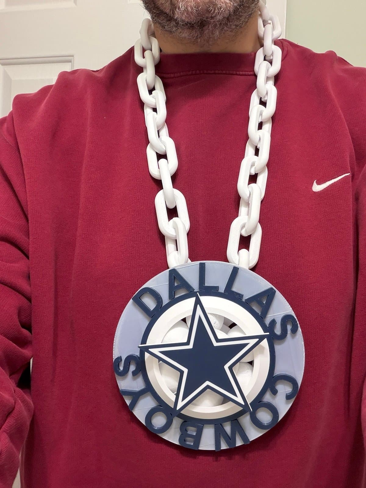 Dallas Cowboys spinning hype Fan chain necklace - Image 1