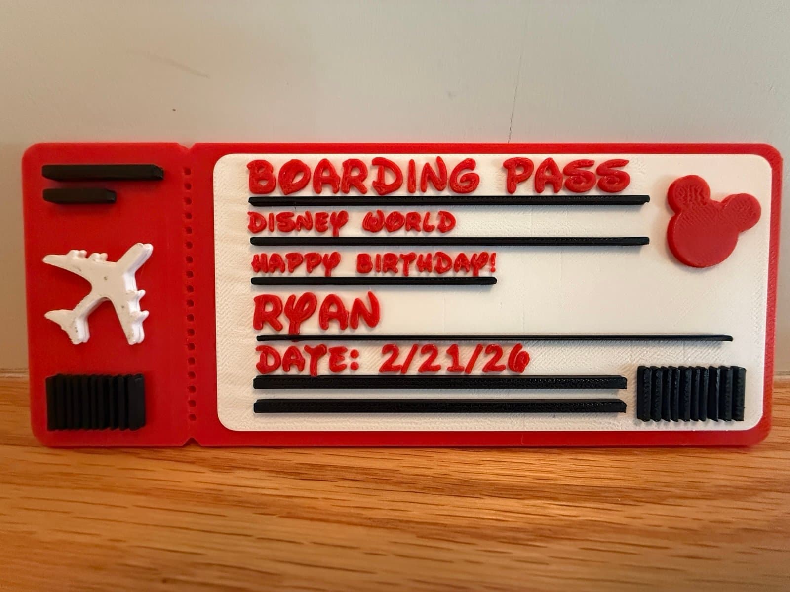 Custom made gift tag for a trip announcement! Can change text, colors and logo - Thumbnail 2