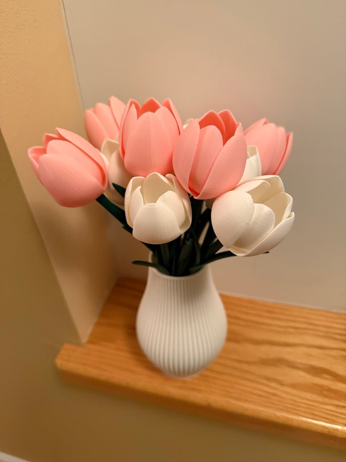 3D printed vase and a dozen tulips flowers - you customize your colors! - Thumbnail 2
