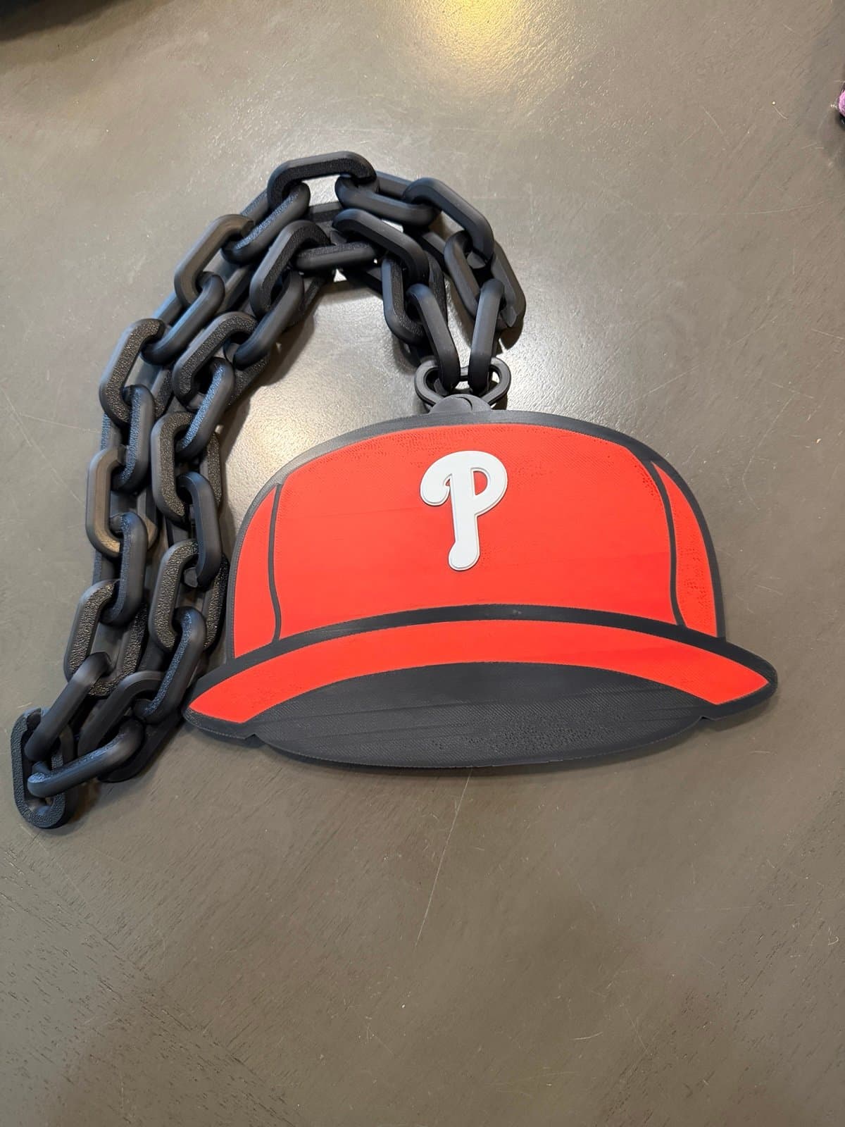 Philadelphia Phillies baseball cap hype chain necklace! Great fan item! - Image 1