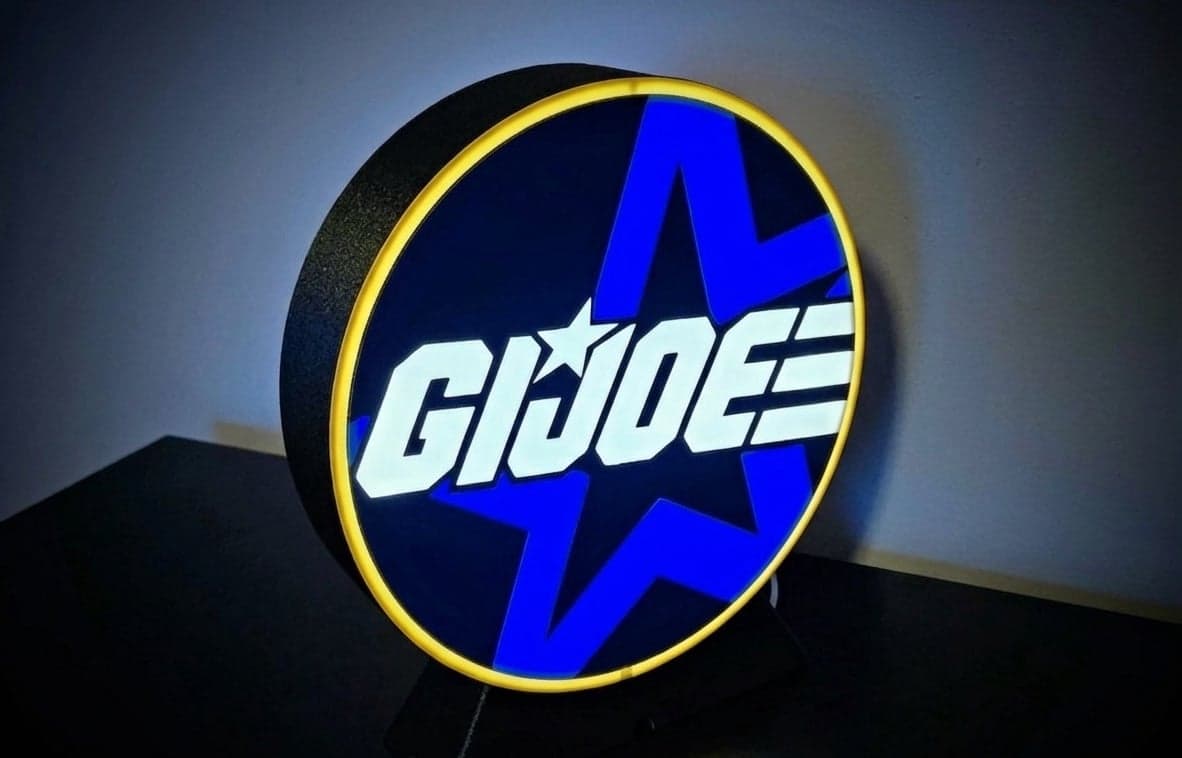 GI Joe LED light box and desk stand. Great for a bookcase, desk or office! - Image 1