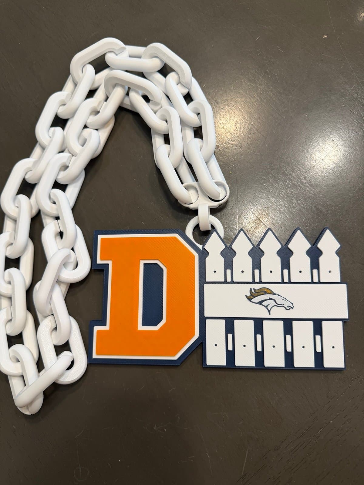 Denver Broncos “D Fence” defensive hype chain necklace! - Image 1