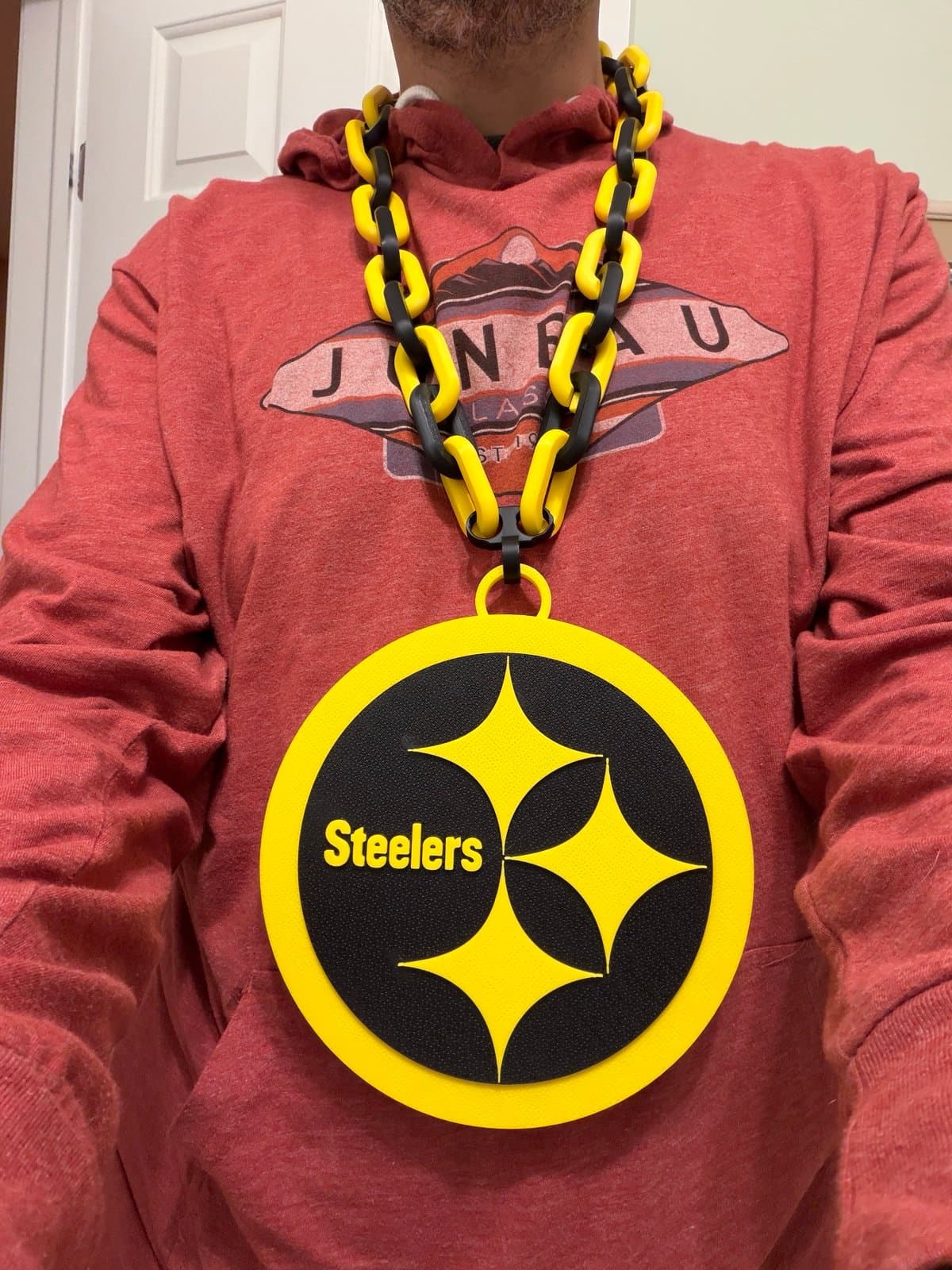 Steelers NFL Fan Hype Chain - extra large - custom 3D printed to your specs! - Image 1