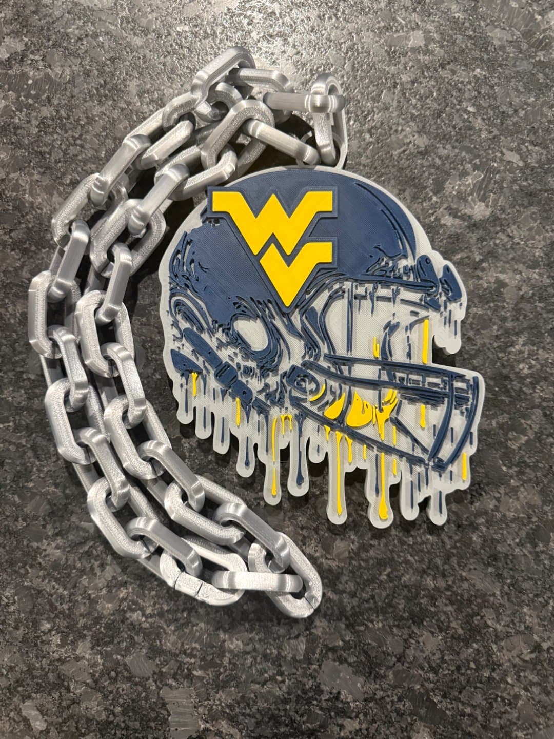 West Virginia Helmet Drip Hype Chain necklace - Image 1
