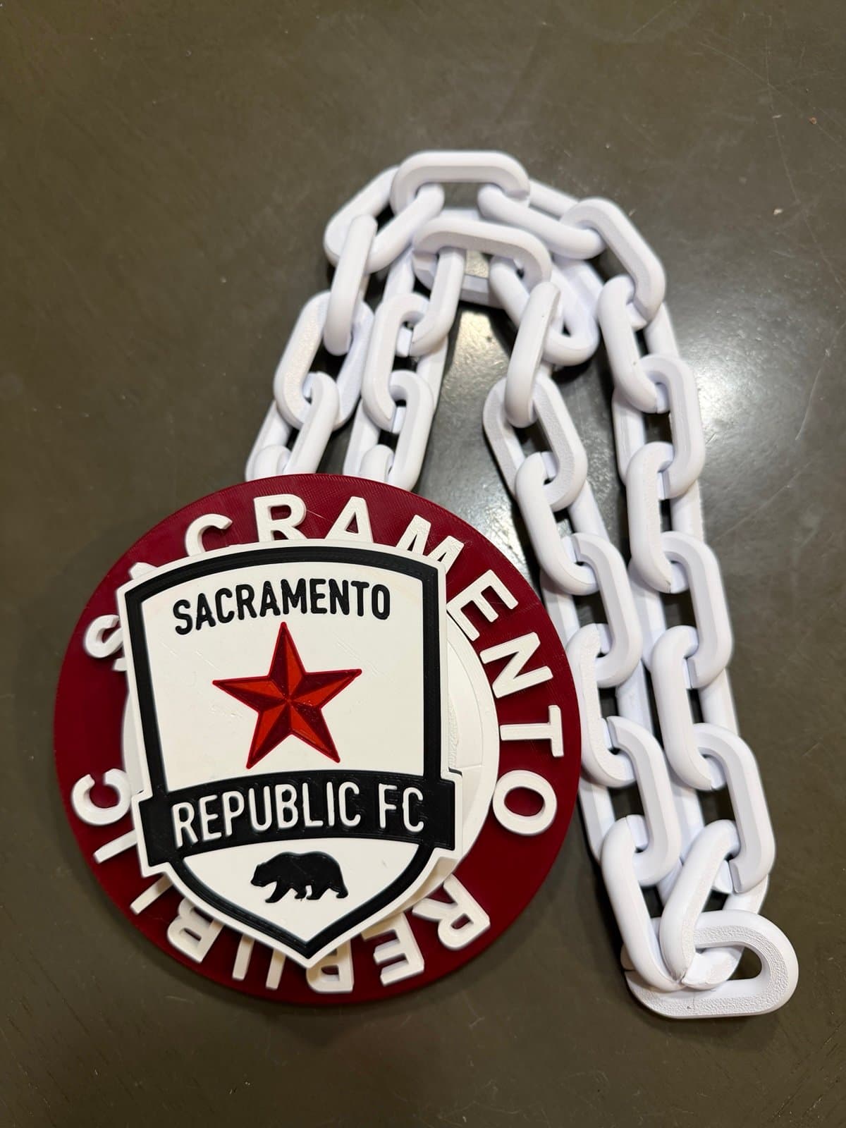 Sacramento Republic FC Spinning Hype fan chain necklace! - Image 1
