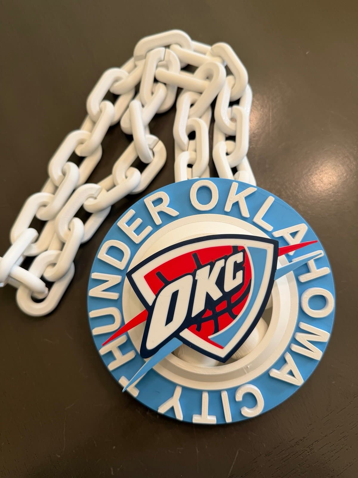 Oklahoma City Thunder spinning hype fan chain necklace - Thumbnail 2
