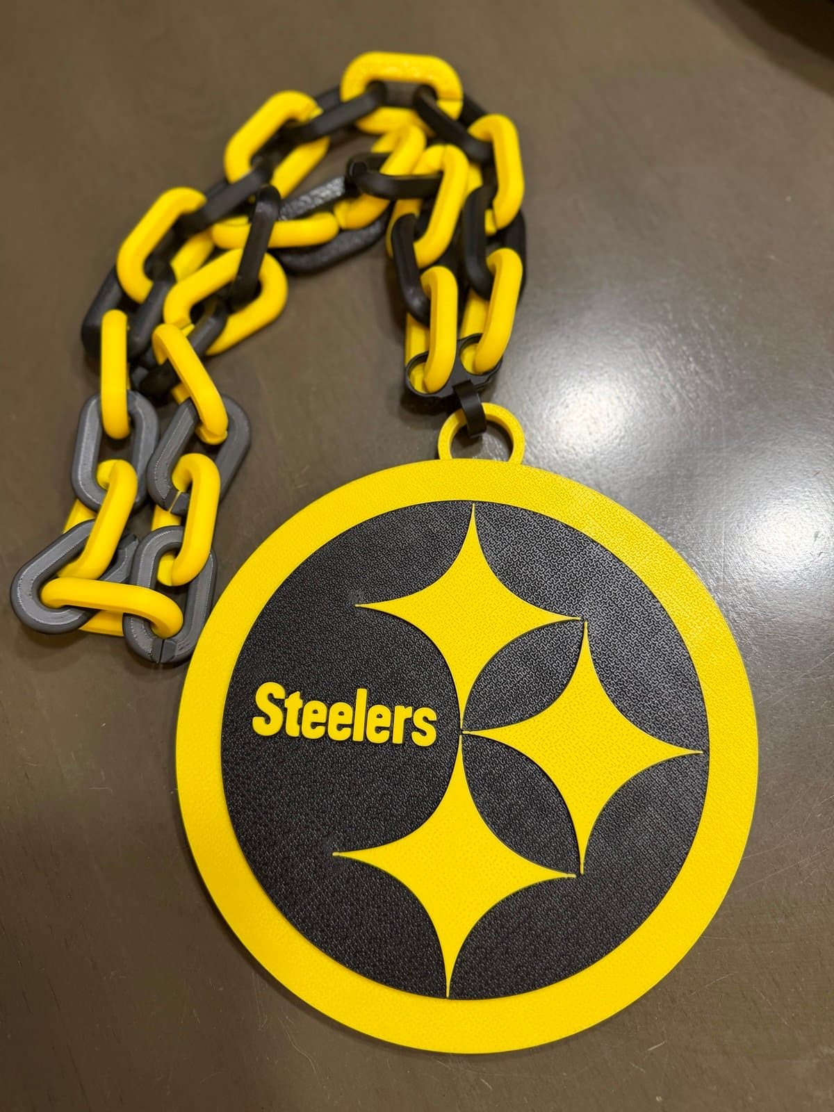 Steelers NFL Fan Hype Chain - extra large - custom 3D printed to your specs! - Thumbnail 2