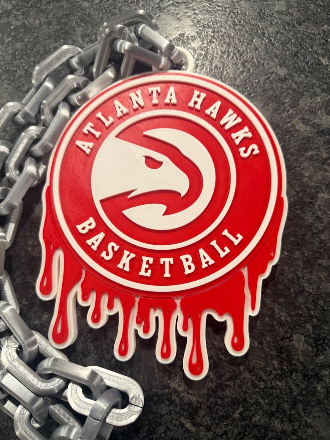 Atlanta Hawks drip style hype chain necklace - Image 1