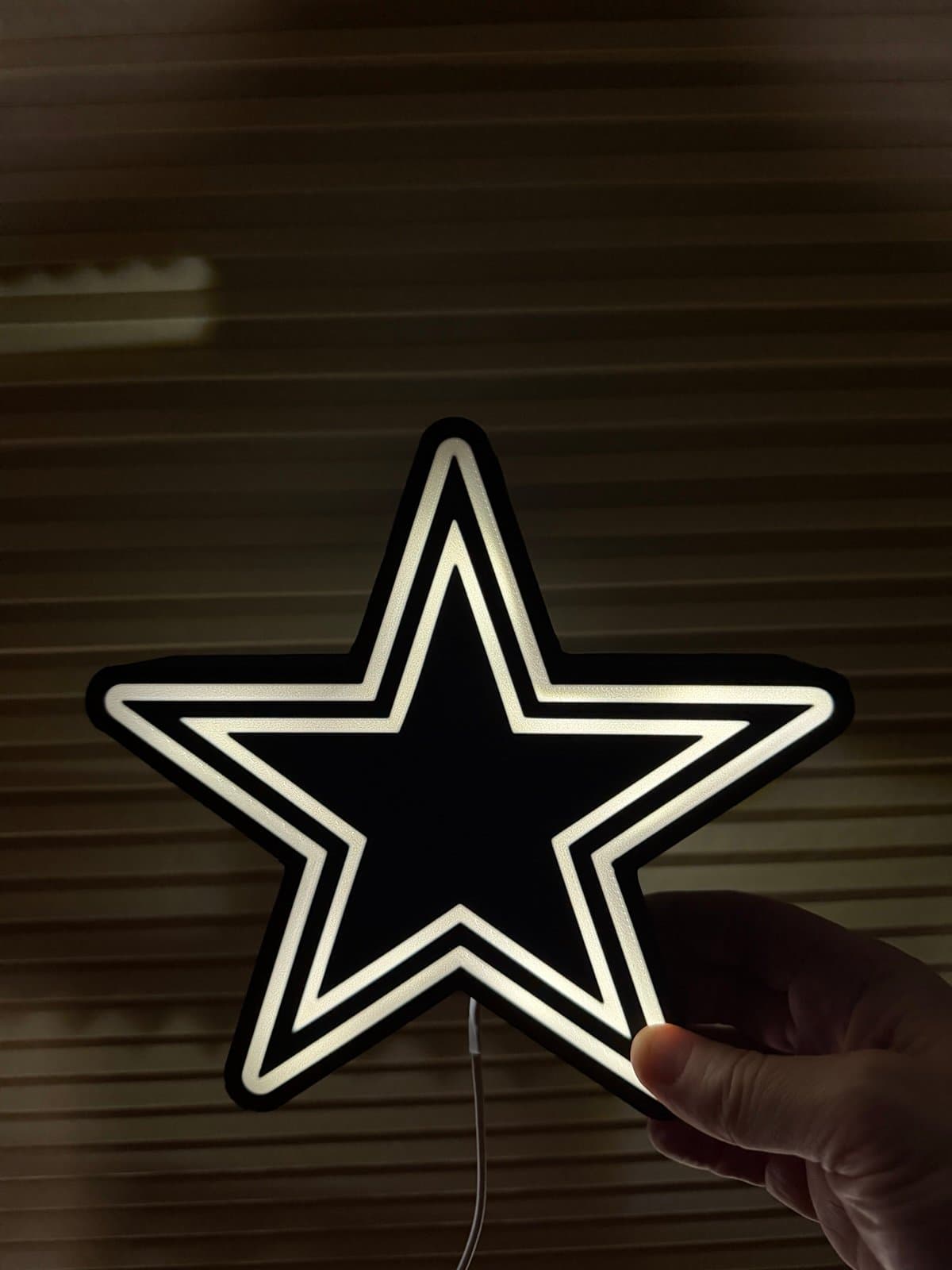 Dallas cowboys light box - LED lights installed! Wall mount or desk stand! - Image 1