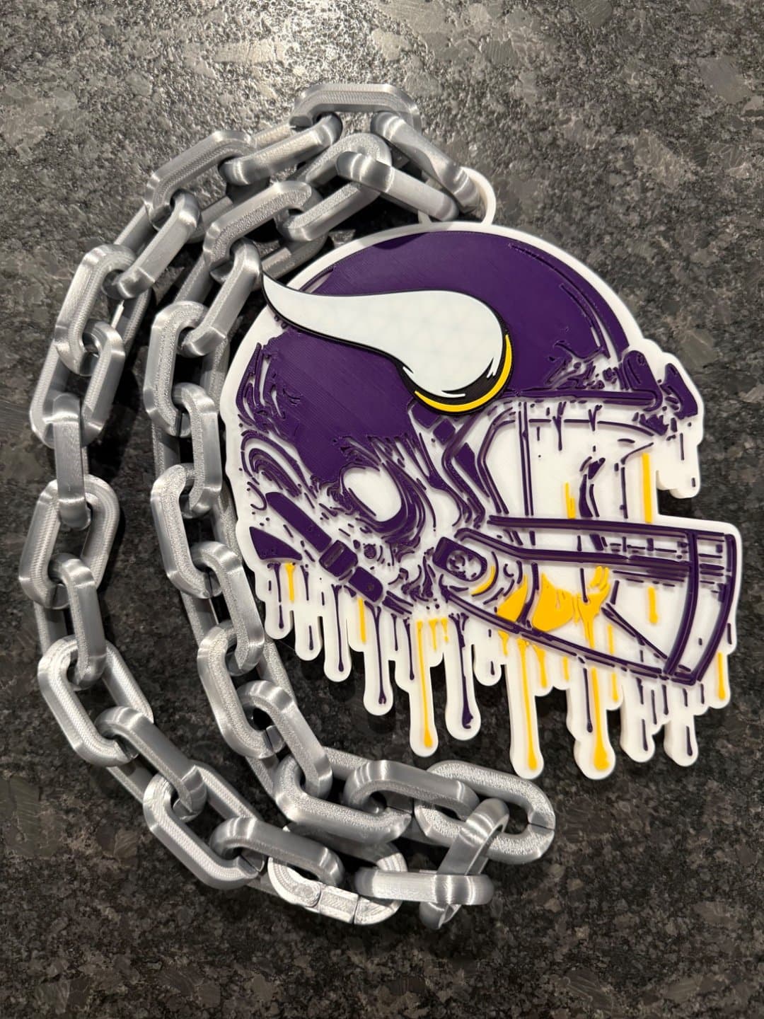 Minnesota Vikings Drip Style hype fan chain necklace! - Image 1