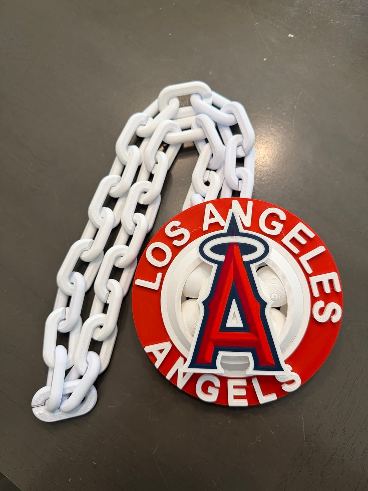 Los Angeles Angles spinning hype fan chain necklace! - Image 1
