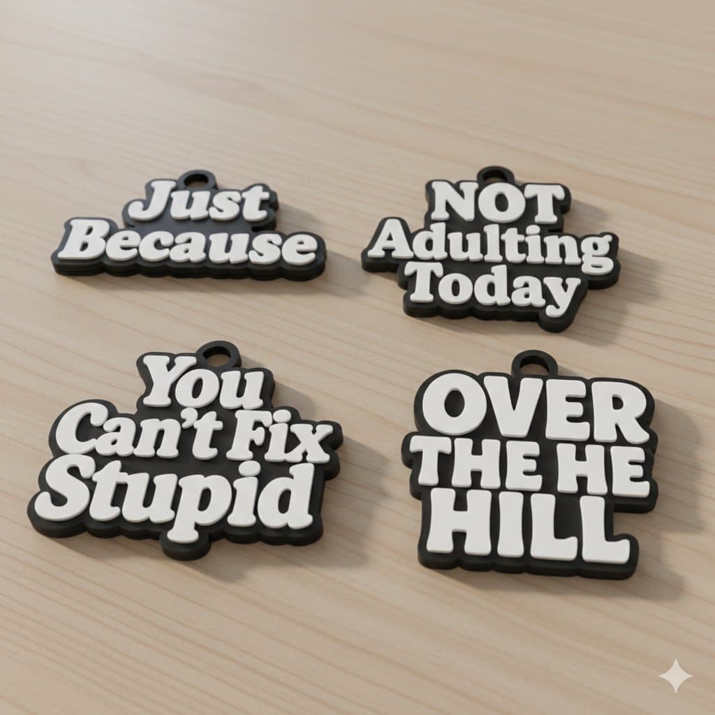 Your choice of funny XL hype fan chains! Pick saying, colors and chain links! - Image 1
