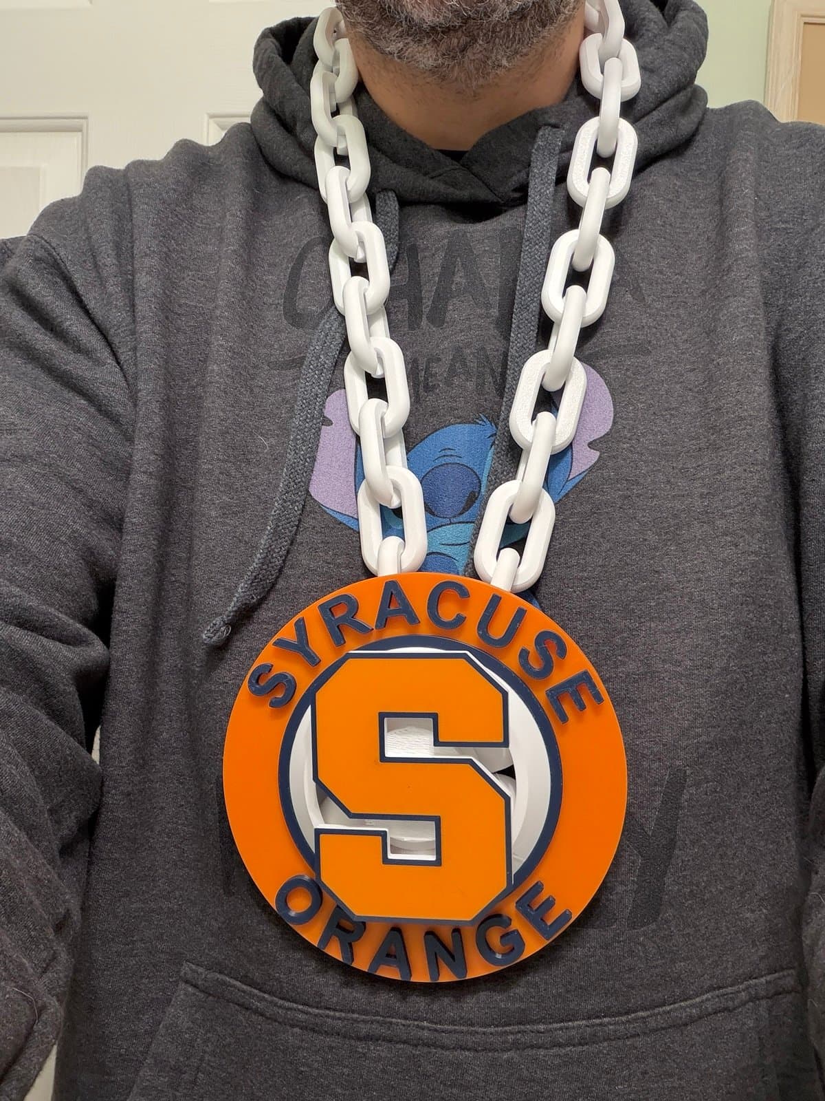 Syracuse University spinning hype fan chain necklace - Image 1