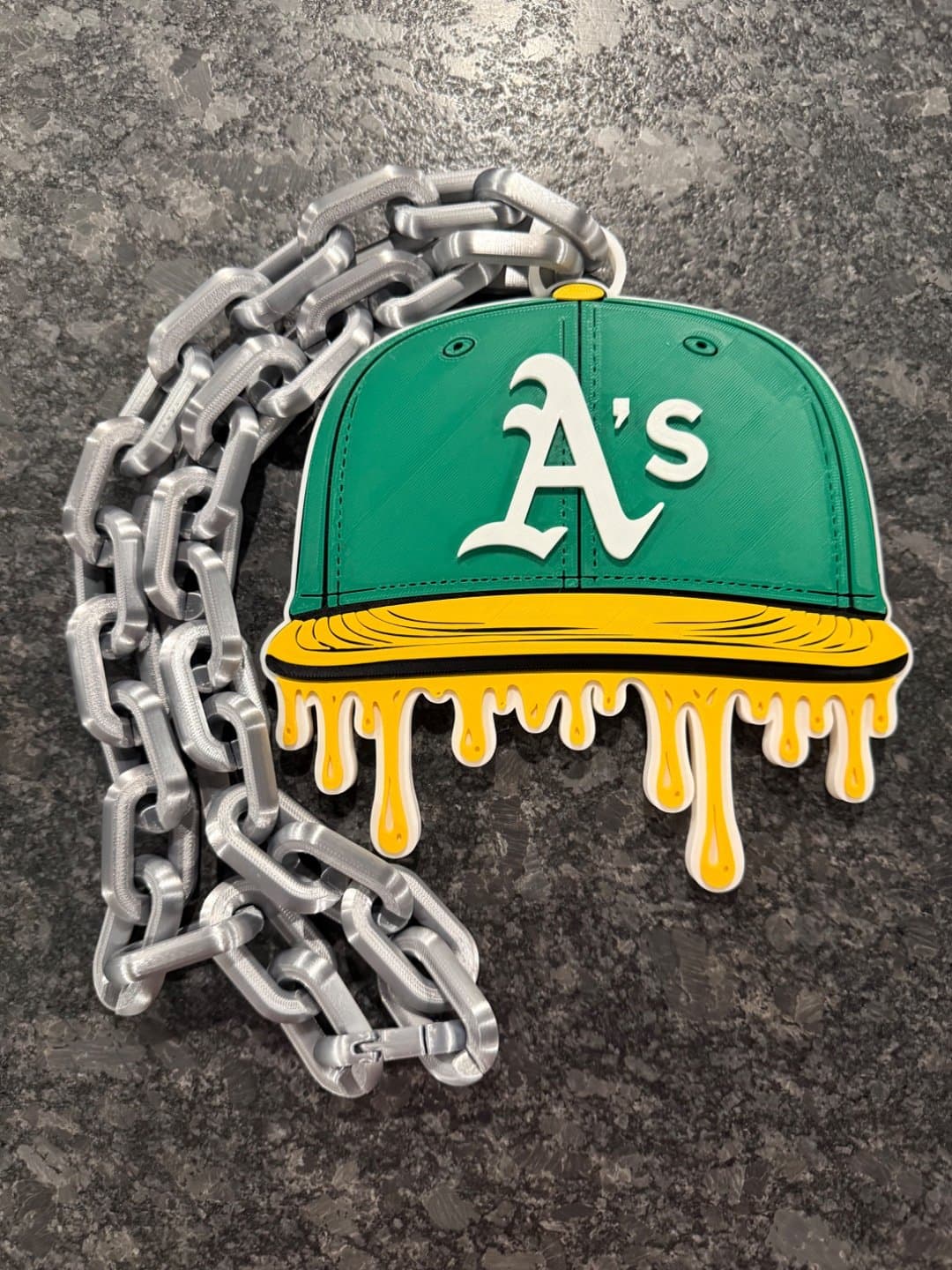 Las Vegas (Oakland) Athletics Drip Baseball Cap Hype Chain necklace - Image 1