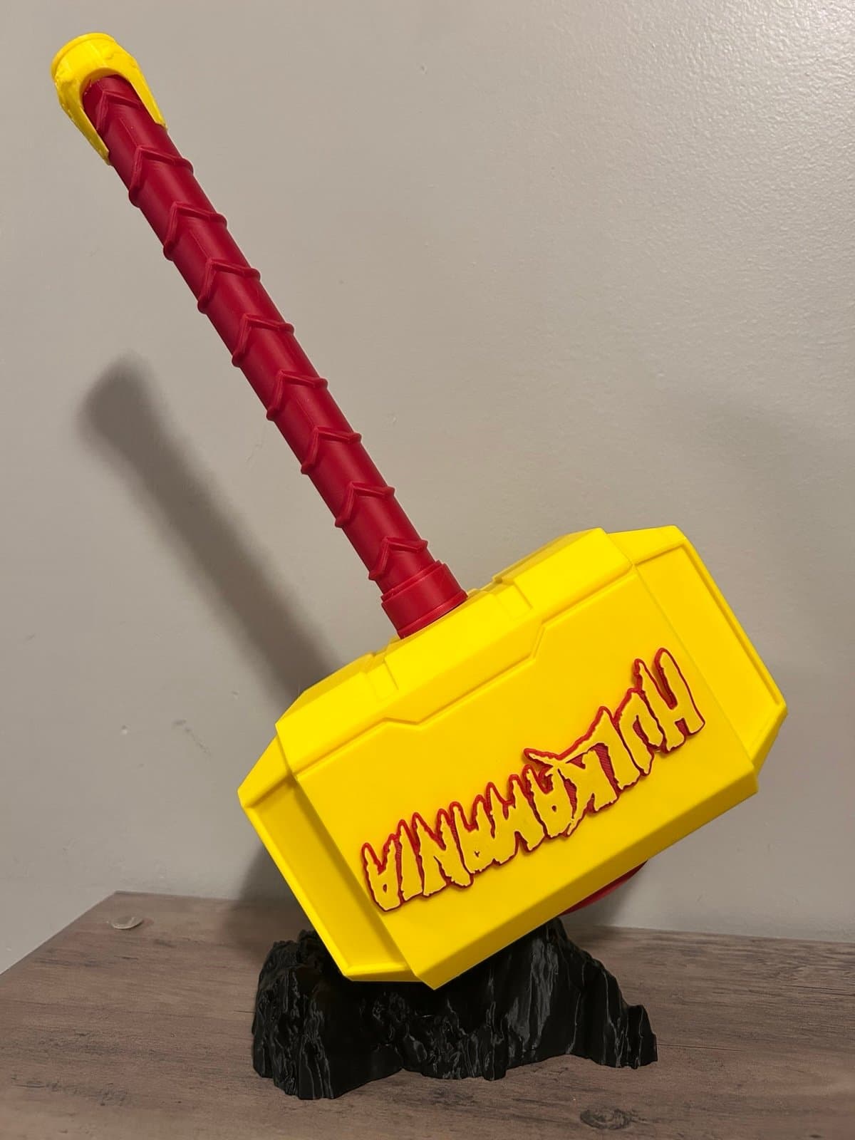 Hulk Hogan themed Mjolnir Thor's Hammer - 3D Printed Fan Art- WWE Wrestling - Thumbnail 2