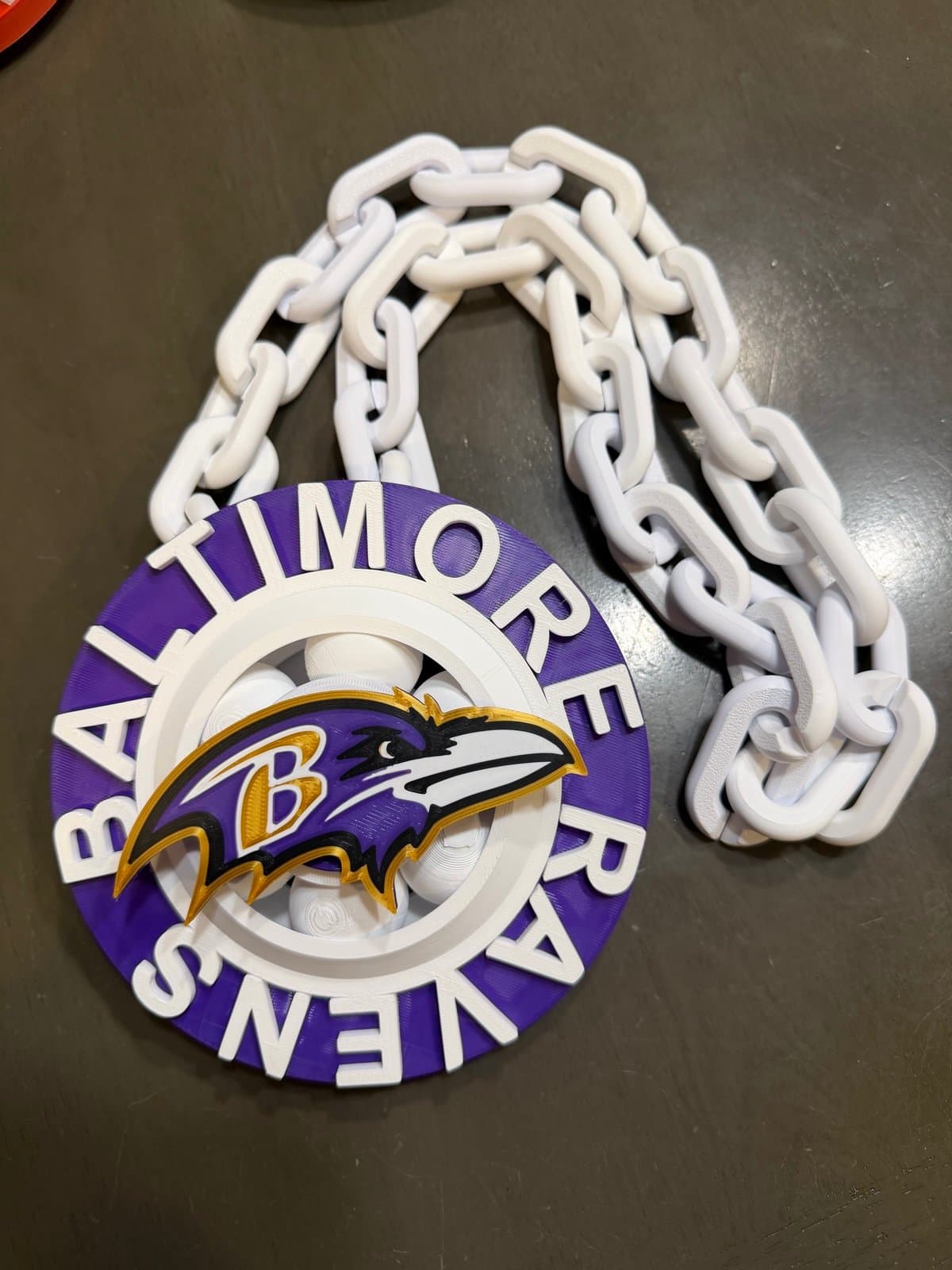 Baltimore Ravens spinning chain hype necklace - Image 1
