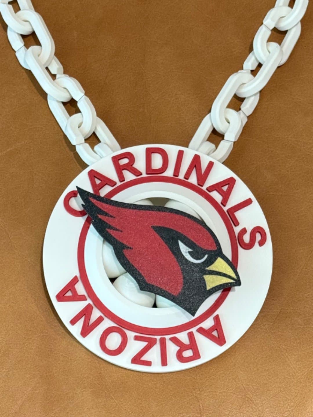 Arizona Cardinals spinning hype chain necklace. Unique fan item! - Image 1