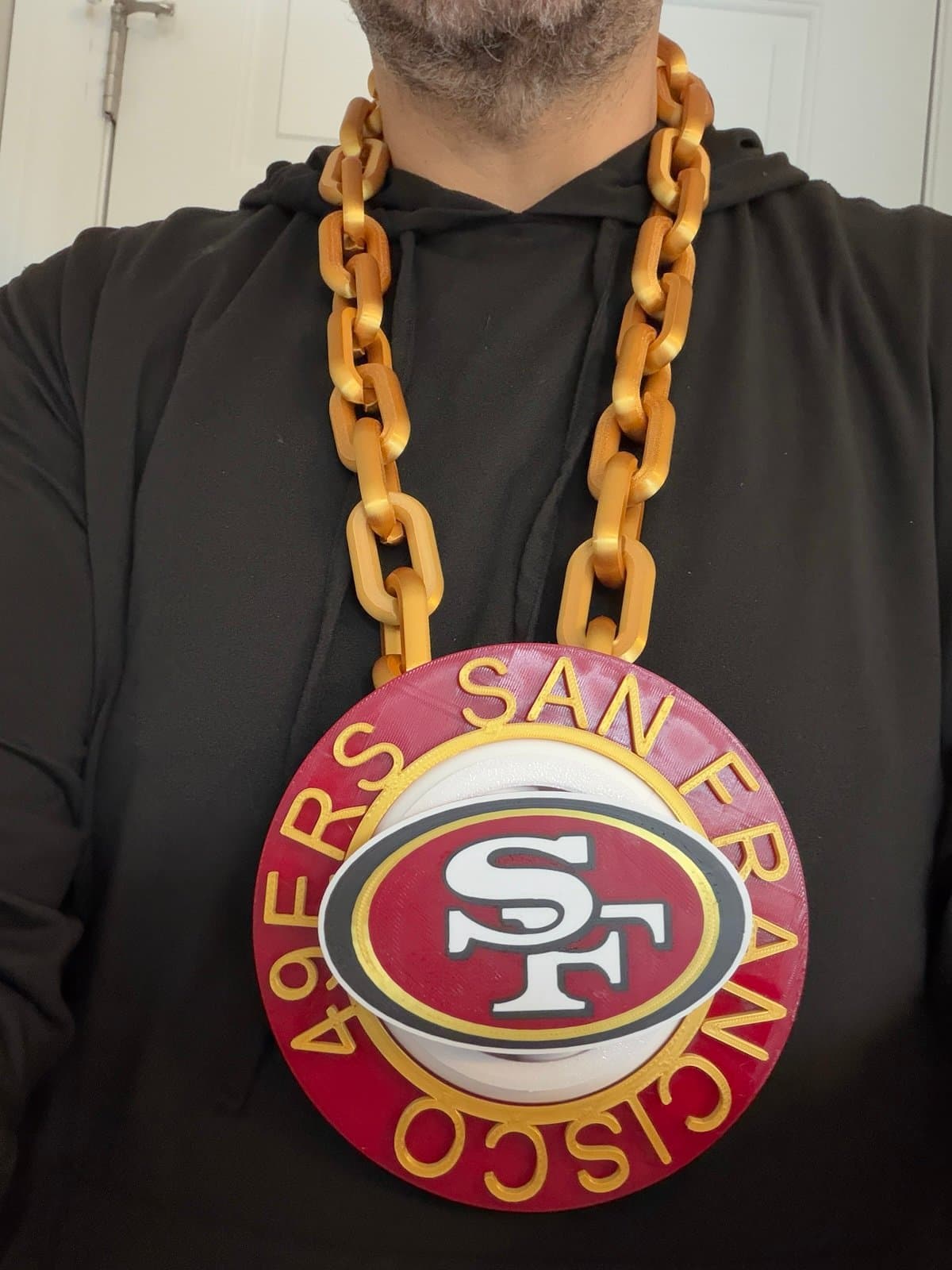 San Francisco 49ers spinning hype fan chain necklace - Image 1