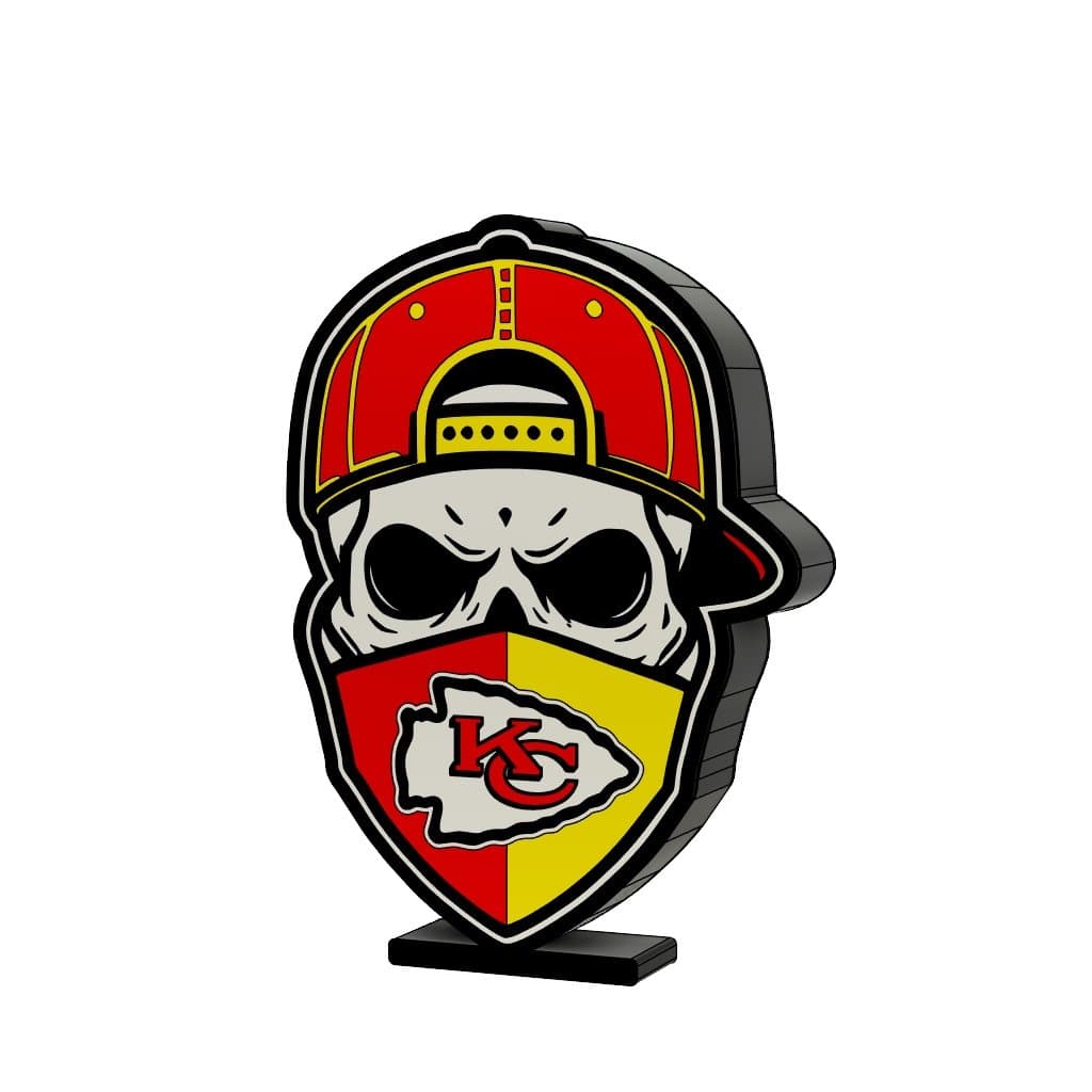 Kansas City Chiefs - Fan Till I Die - Light Box with LED lights installed - Thumbnail 3