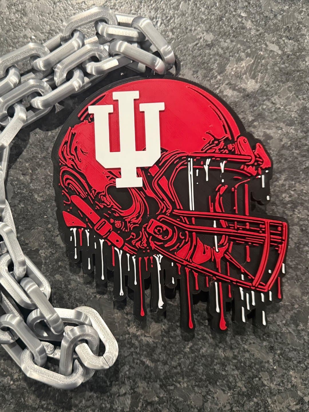 University Indiana Hoosiers Helmet Drip Hype Chain - Image 1