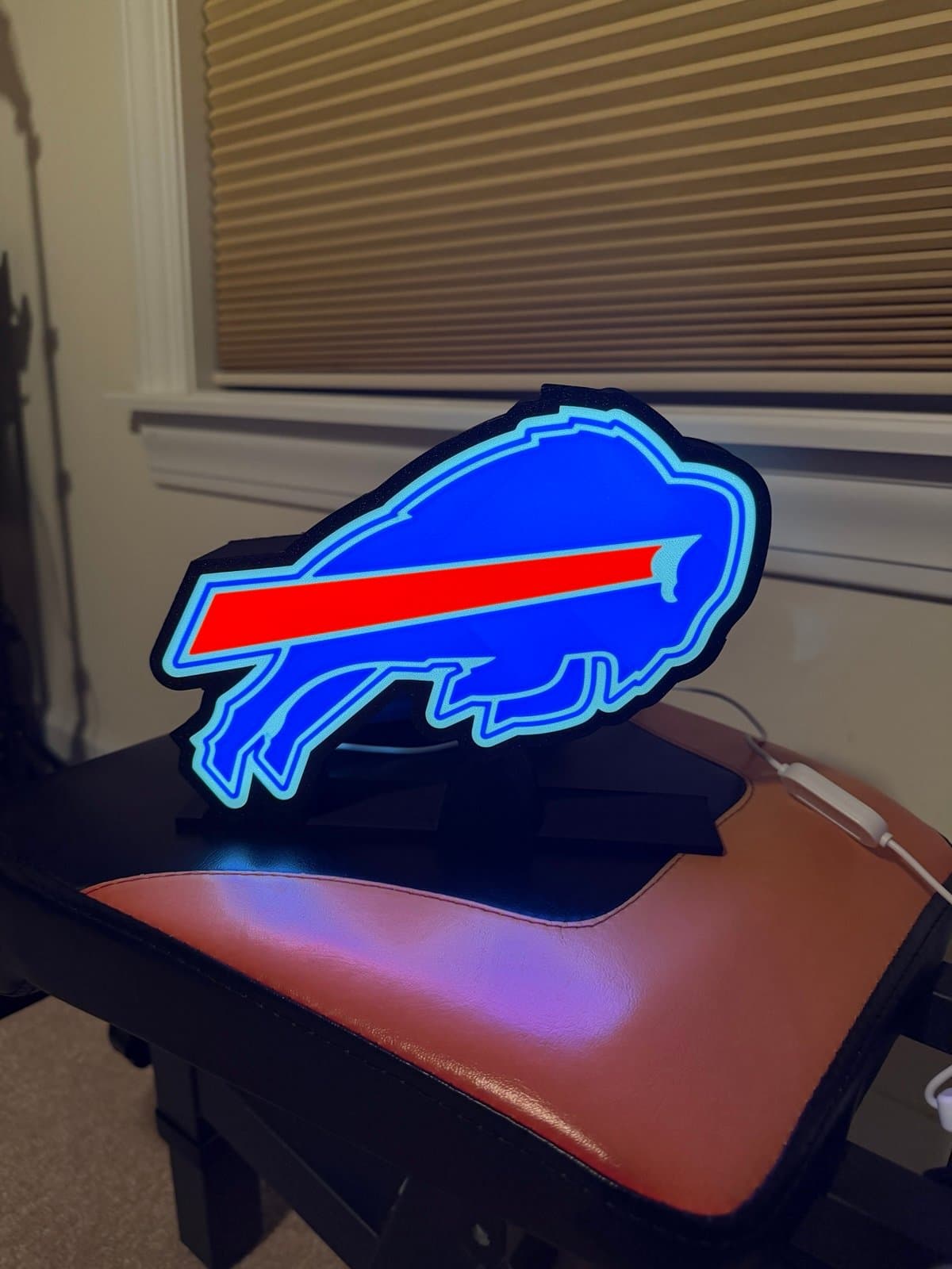 Buffalo Bills LED light box - choice of desk stand or wall mount available - Thumbnail 3