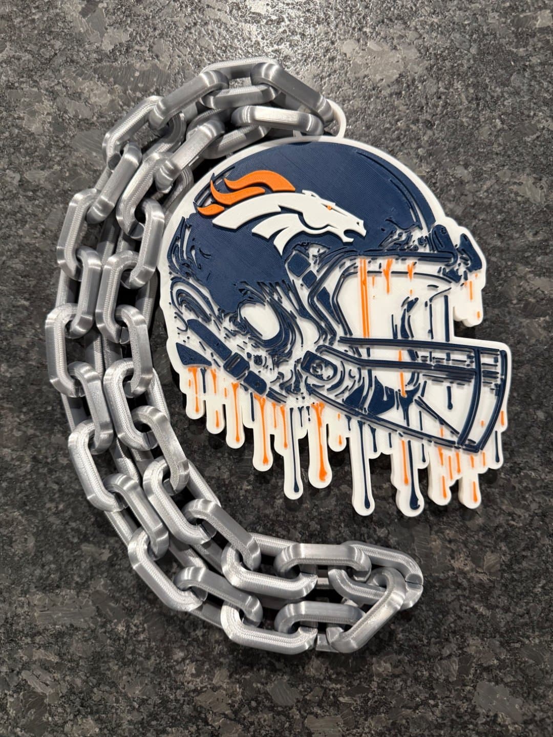 Denver Brancos Drip Style hype fan chain necklace! - Image 1