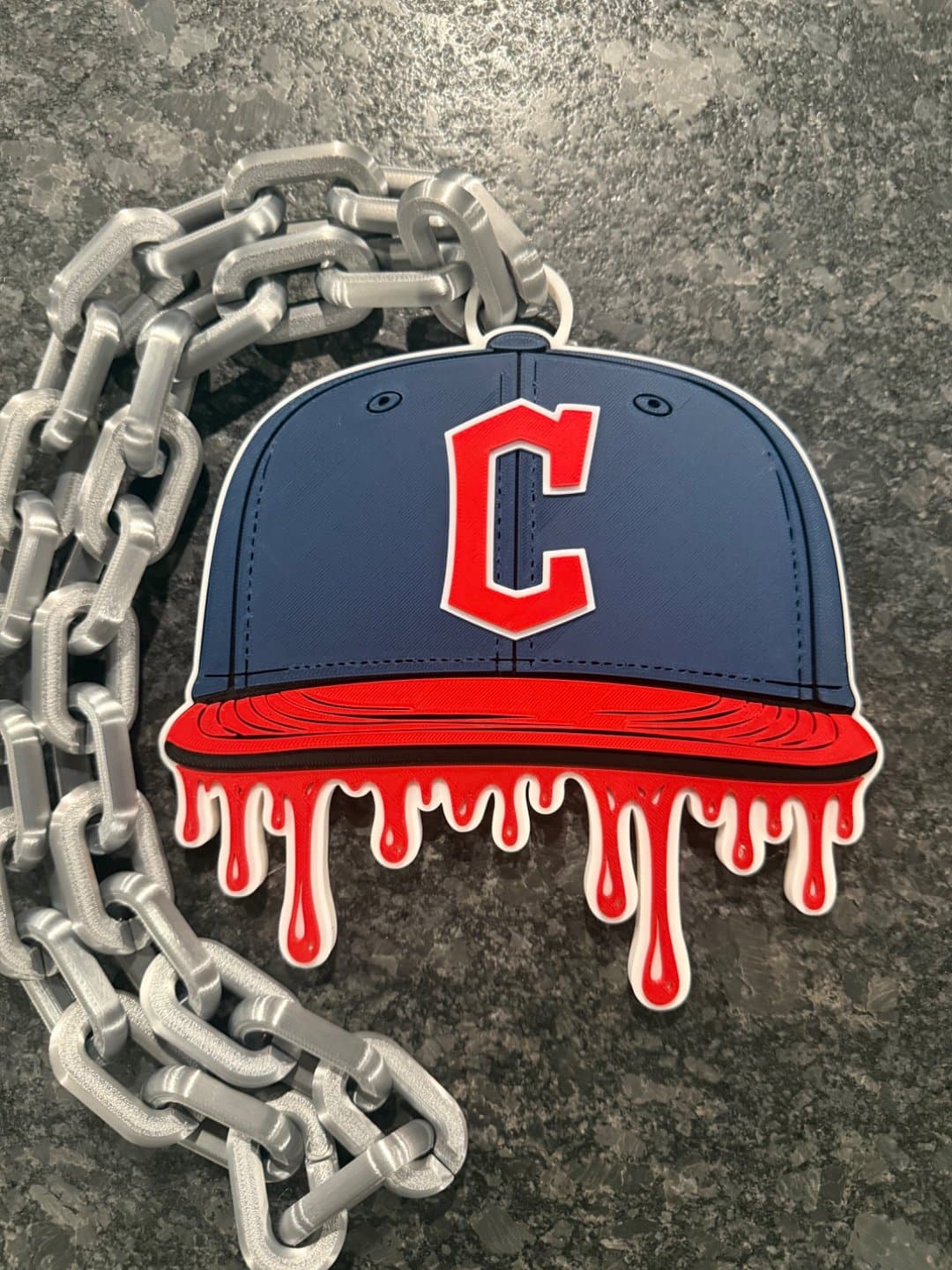 Cleveland Guardians Drip Baseball Cap Hype Chain necklace - Image 1