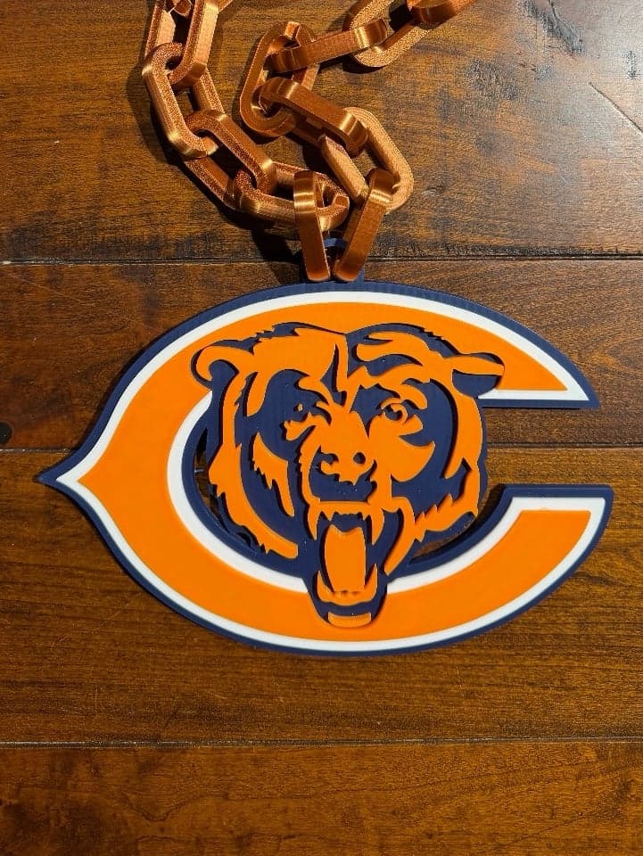 Chicago Bears Oversized Necklace Alternate Logo hype chain - Image 1