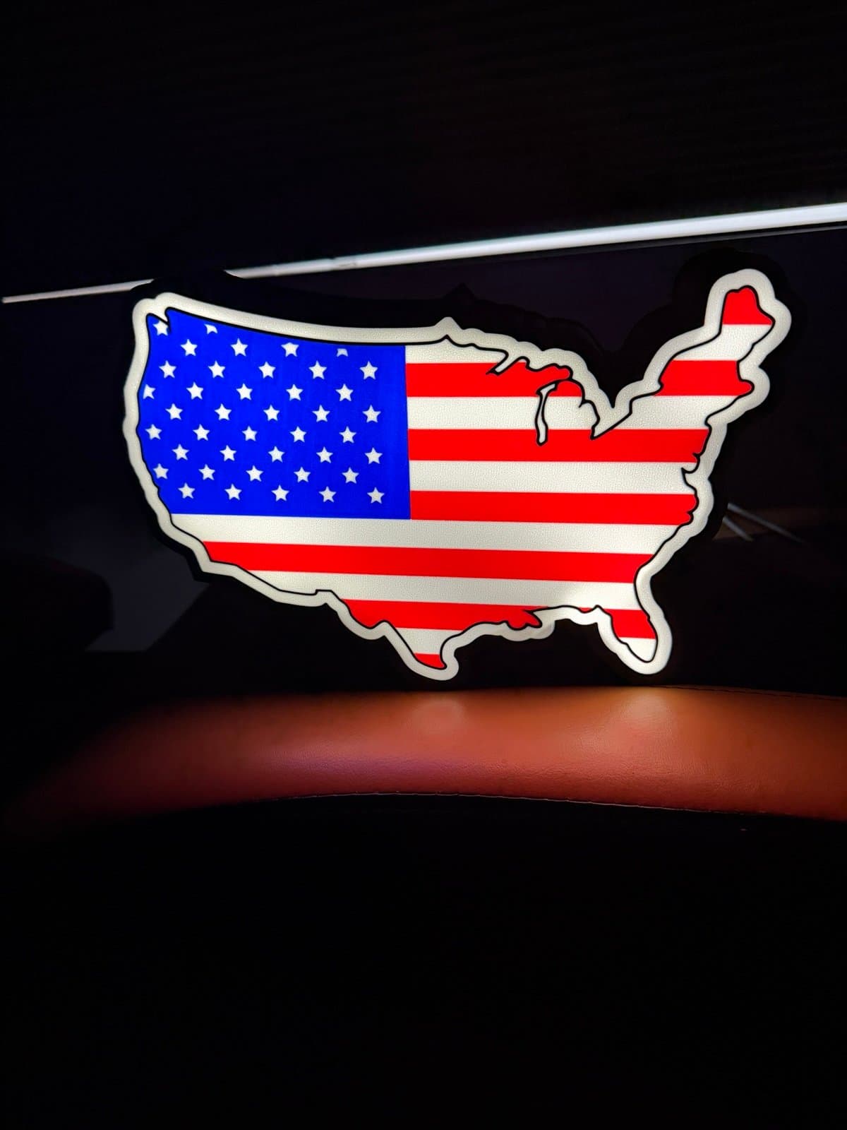 USA Flag LED light box! Desk stand or wall mount options available. - Thumbnail 3
