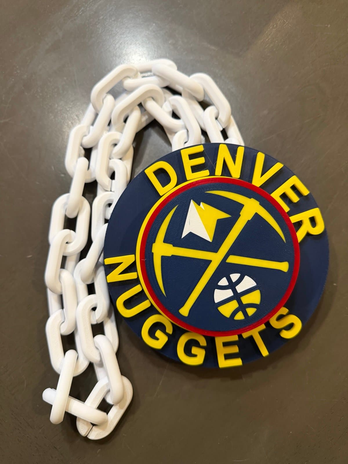 Denver Nuggets spinning hype fan chain necklace- nba unique fan item - Image 1