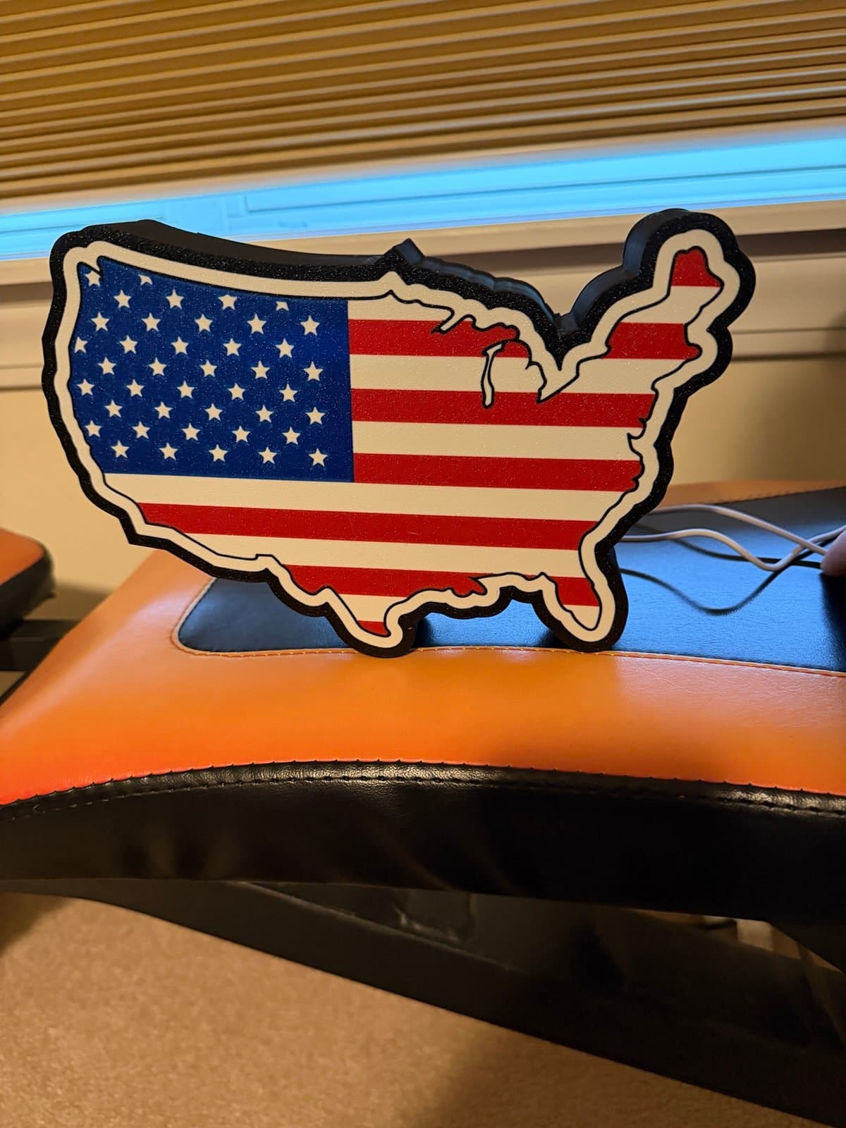 USA Flag LED light box! Desk stand or wall mount options available. - Thumbnail 2