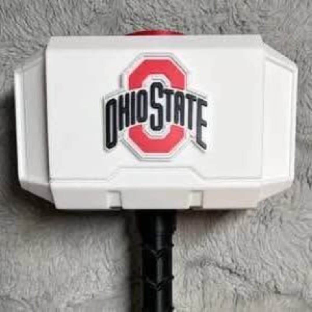 Ohio state themed Mjolnir Thor's Hammer - 3D Printed Fan Art - Thumbnail 2