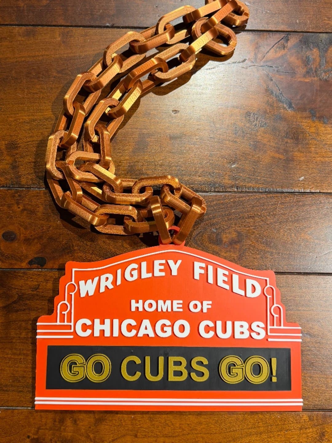Wrigley Field Sign hype fan chain necklace!