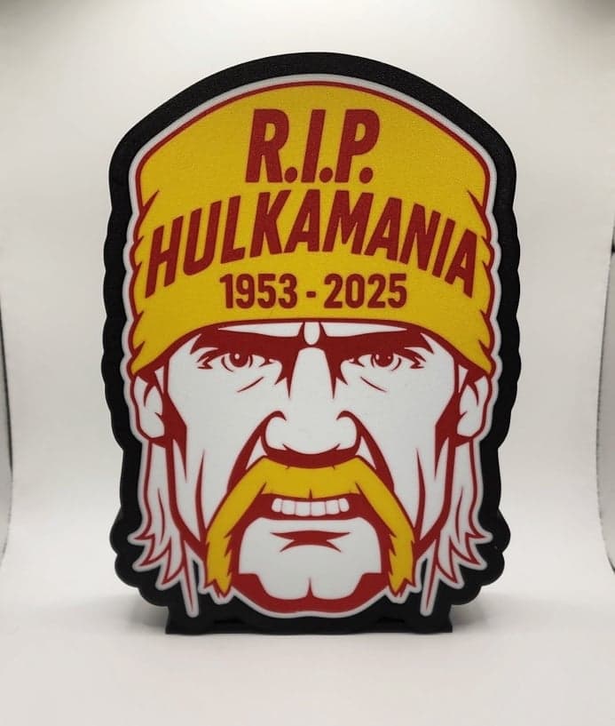 Hulk Hogan RIP light box - LED lights installed! WWE - Image 1