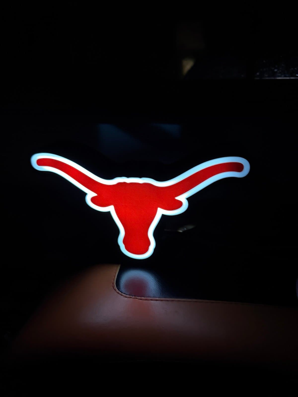 Texas longhorns LED light box! Lights installed. Desk or wall mount options