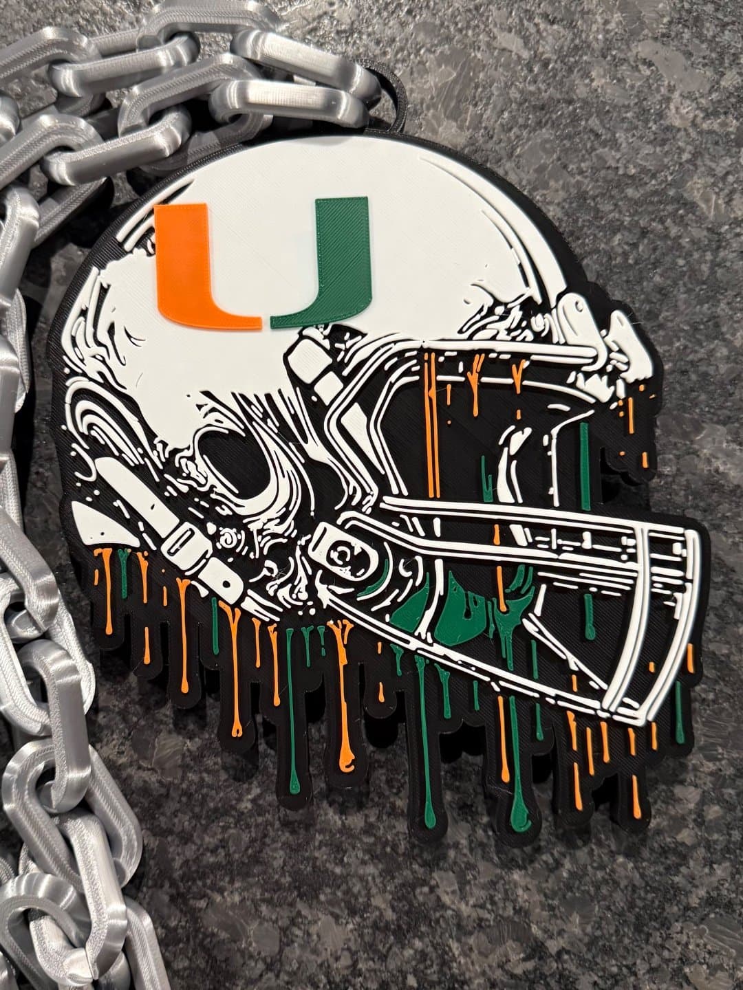 Miami Hurricanes Helmet Drip Hype Chain