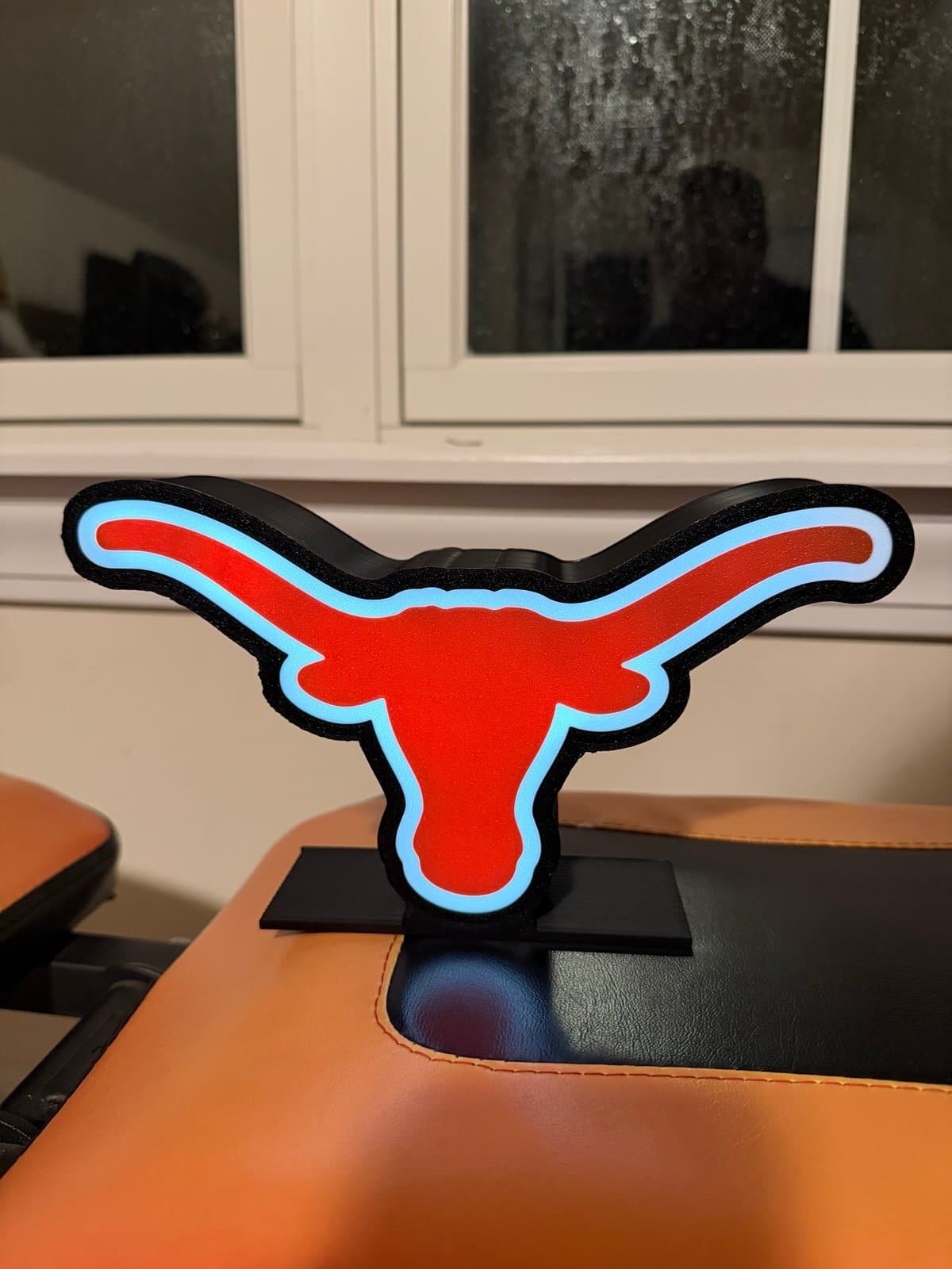 Texas longhorns LED light box! Lights installed. Desk or wall mount options - Thumbnail 3