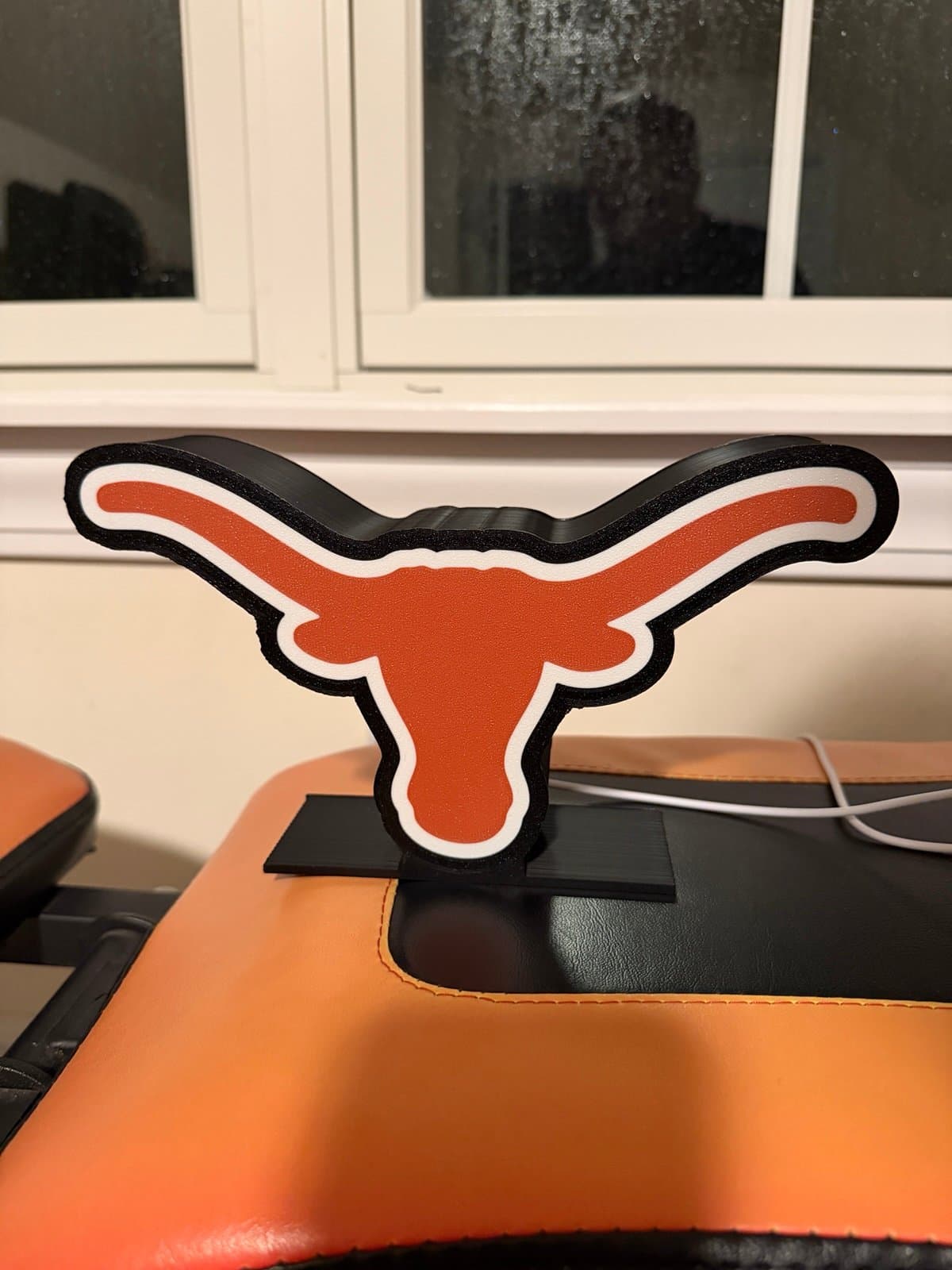 Texas longhorns LED light box! Lights installed. Desk or wall mount options - Thumbnail 2
