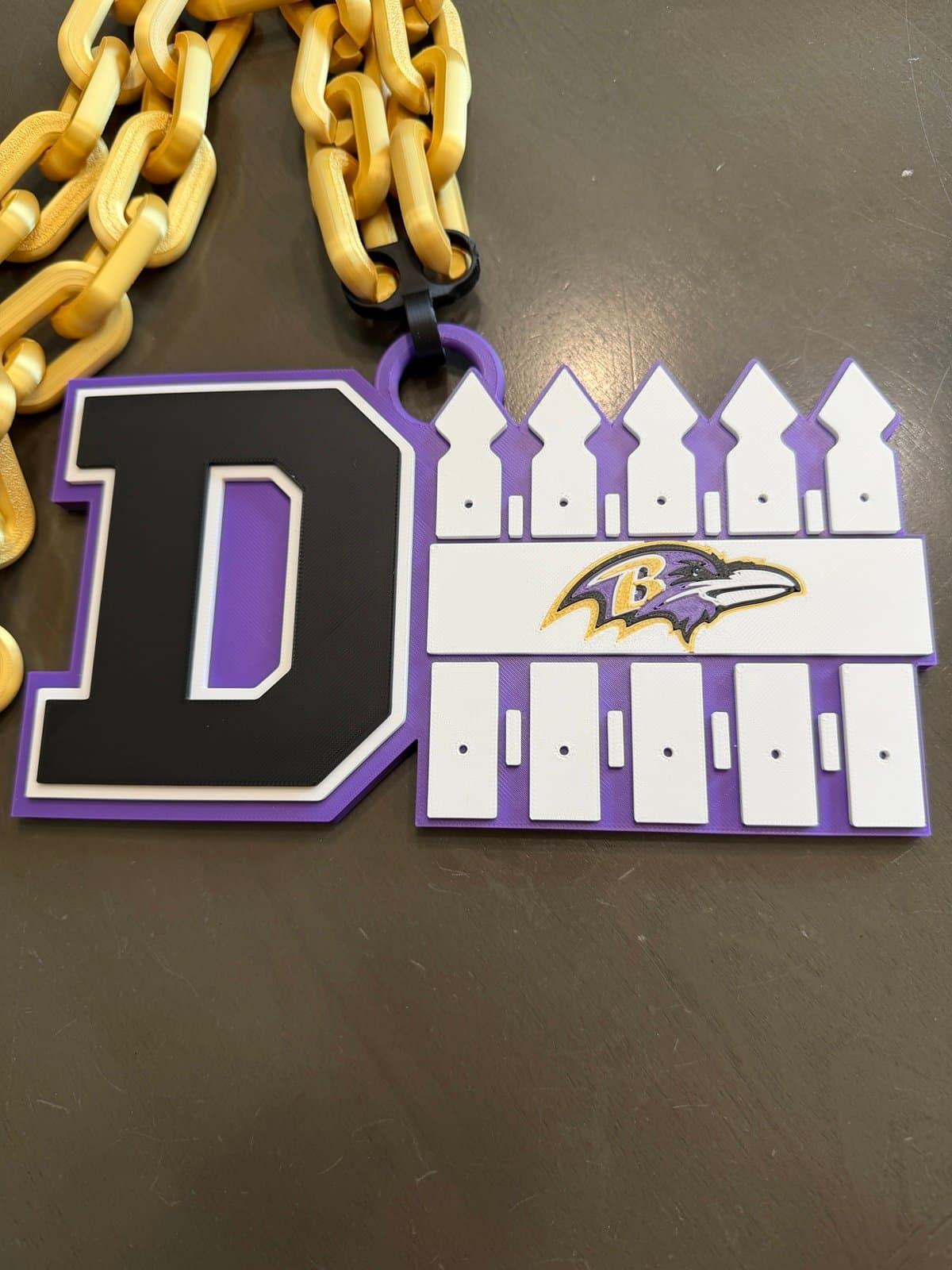 Baltimore Ravens “D-Fence” defense hype chain necklace! - Thumbnail 2