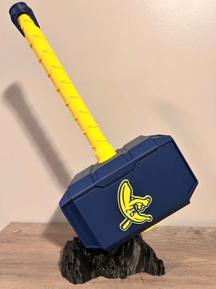 Savannah Bananas Mjolnir Thor's Hammer - 3D Printed Fan Art - Thumbnail 2