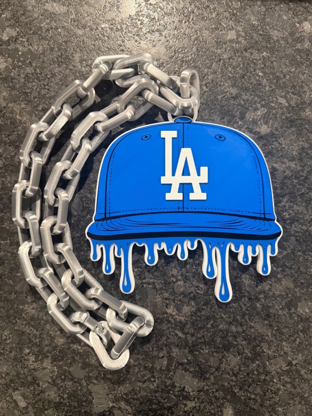 Los Angeles Dodgers Drip Cap Hype Chain necklace