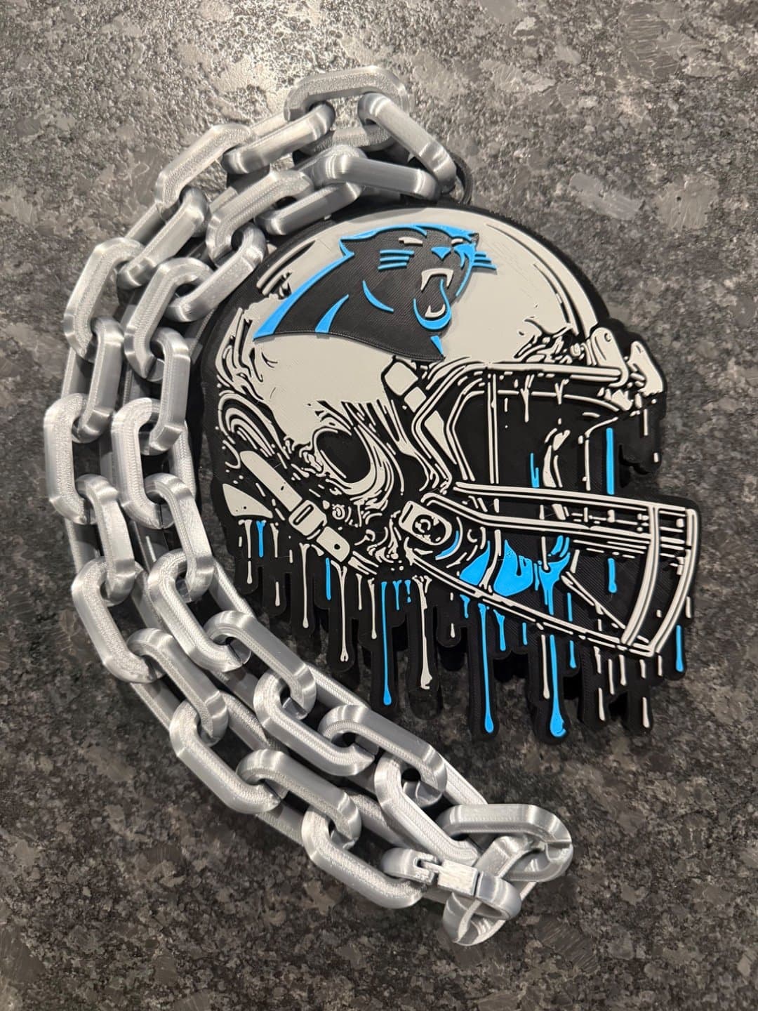 Carolina Panthers Drip Style hype fan chain necklace!