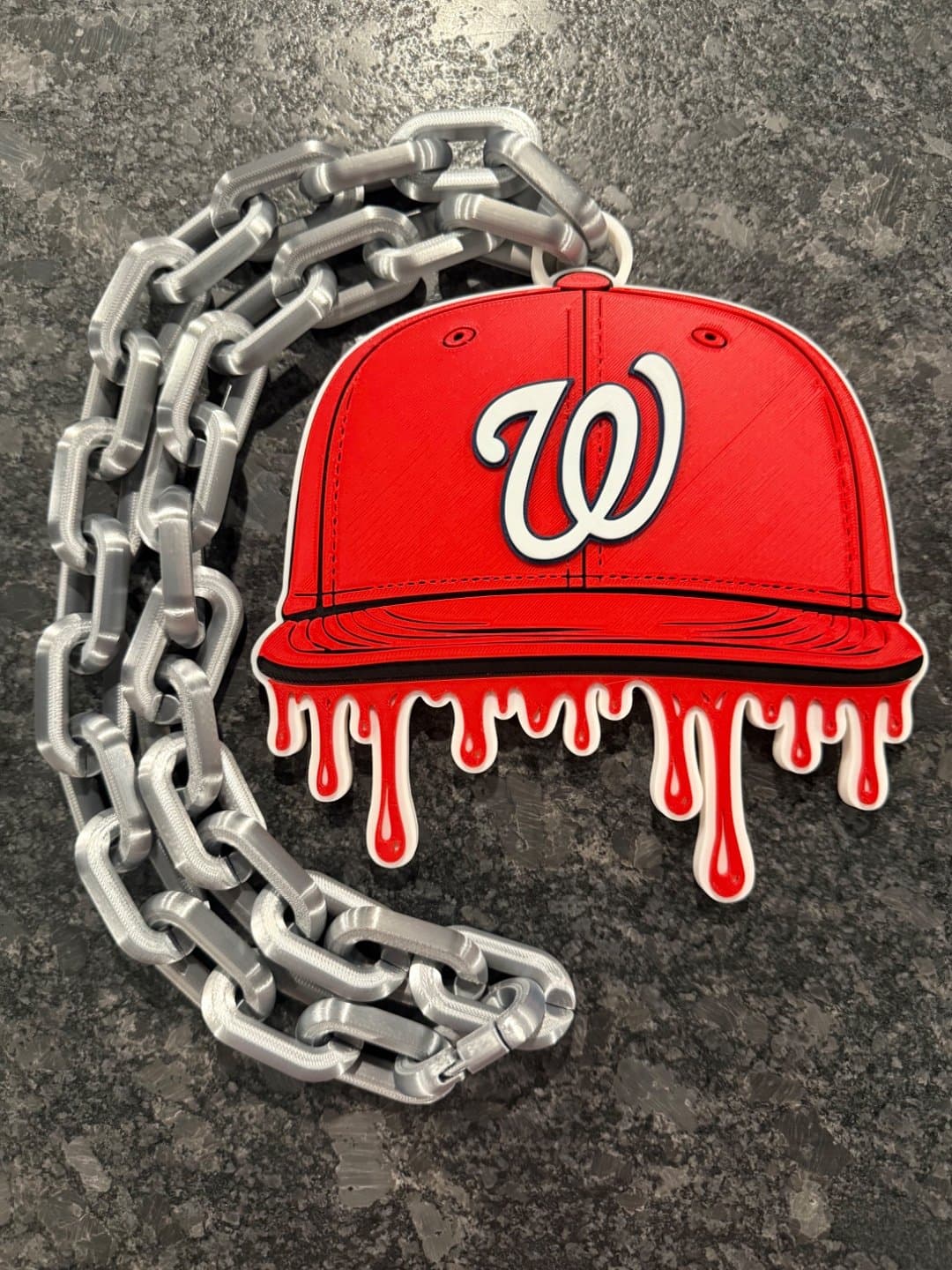 Washington Nationals Drip Baseball Cap Hype Chain necklace