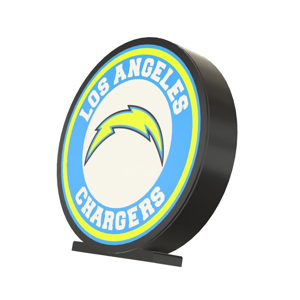 Los Angeles Charge light box usb powered 3D printed - wall mount or desk stand! - Thumbnail 5
