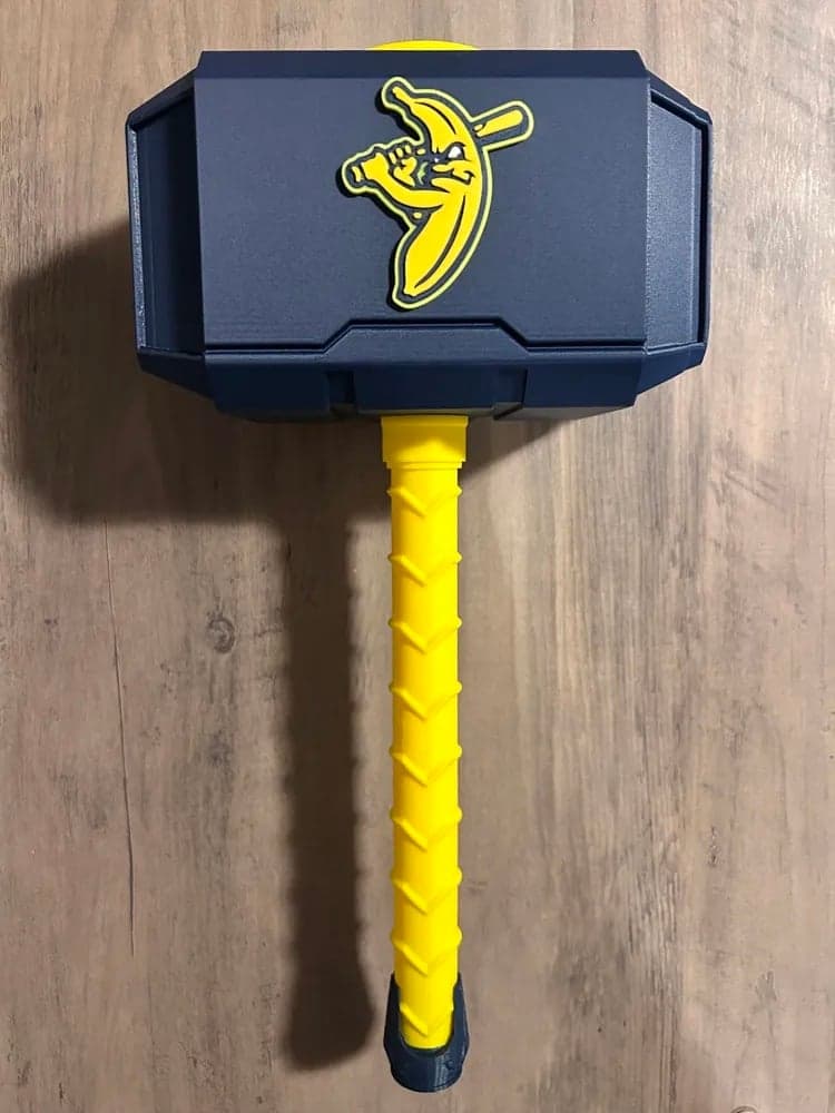 Savannah Bananas Mjolnir Thor's Hammer - 3D Printed Fan Art