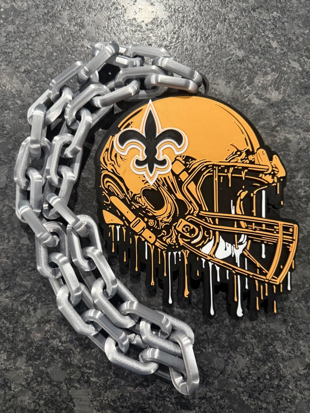 New Orleans Saints Drip style hype fan chain necklace