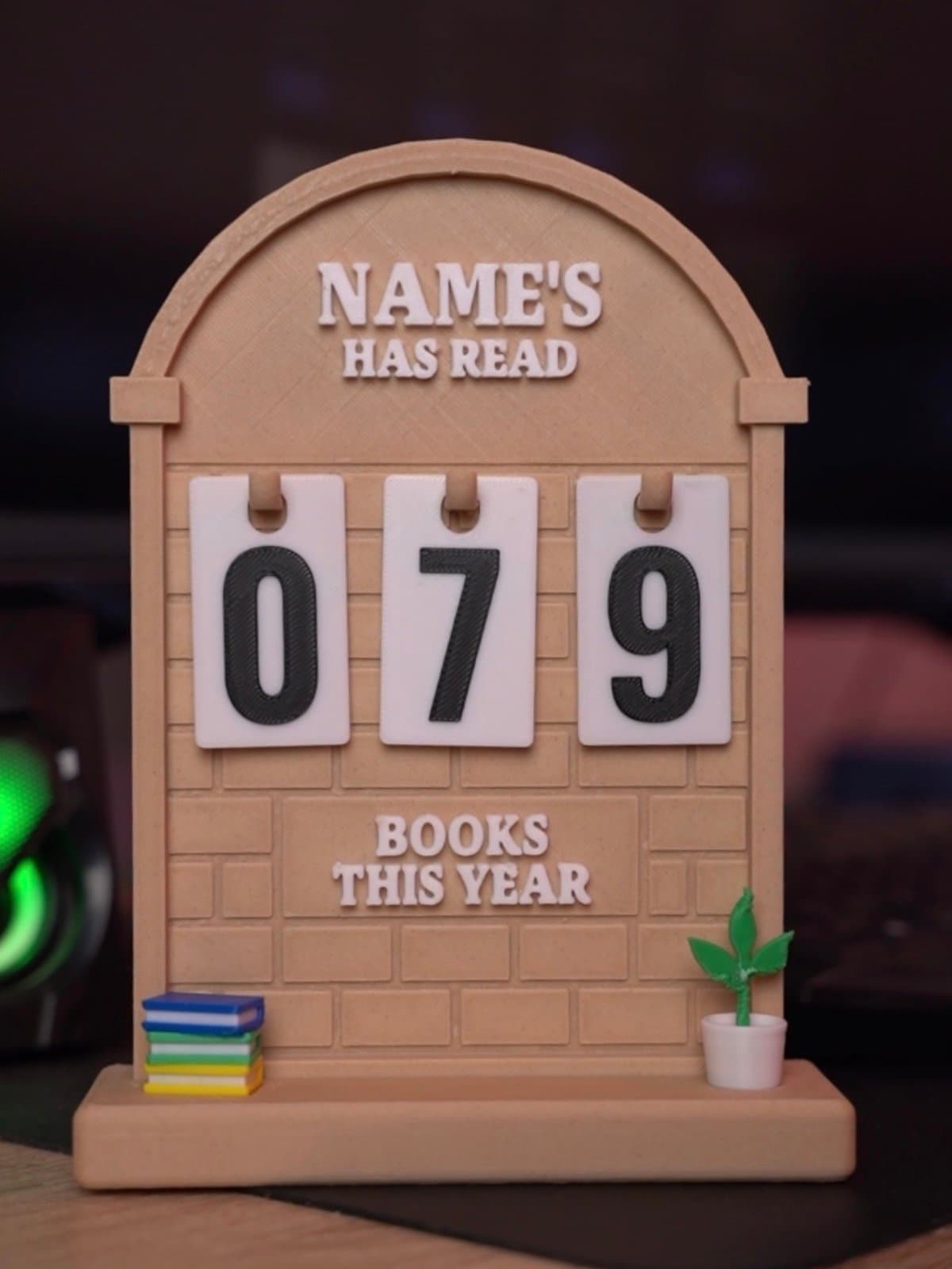 Personalized Book Counter / Tracker