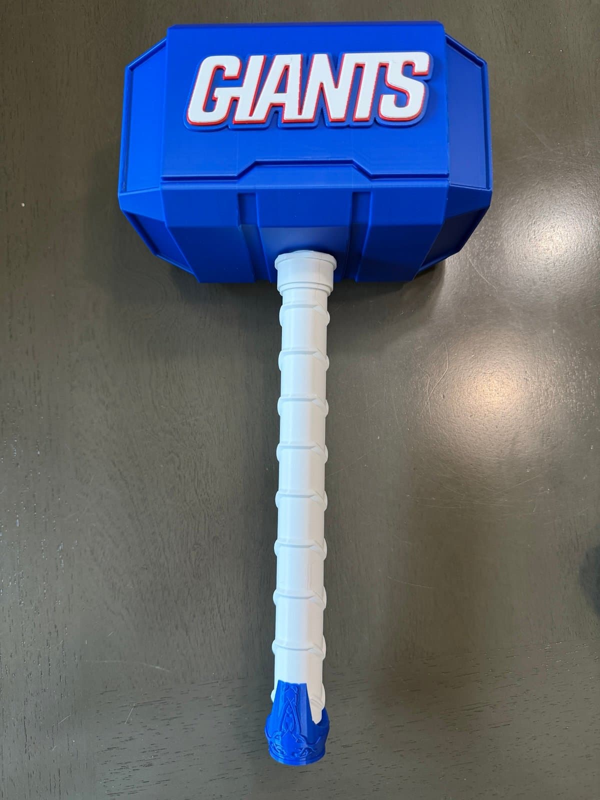 Retro New York Giants inspired Thor Hammer and rock stand! - Thumbnail 2