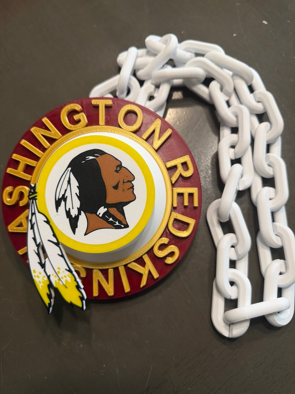 Washington Redskins spinning hype fan chain necklace - Thumbnail 3